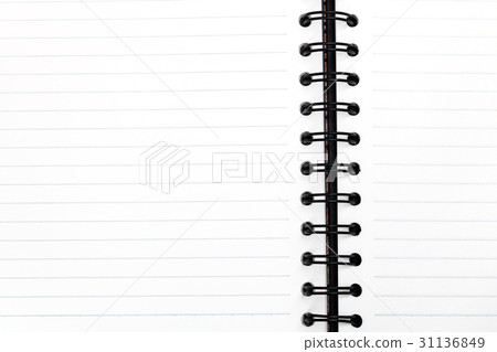 Blank notebook with white page Blank notebook with white page 31136849