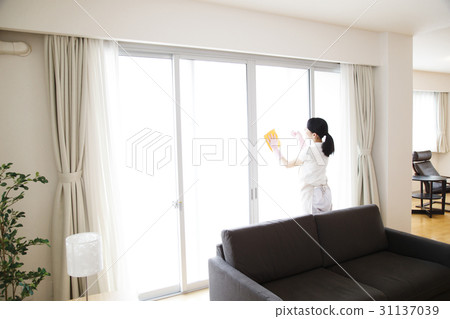 管家窗口擦家政機構房屋清潔清潔管家女人 31137039