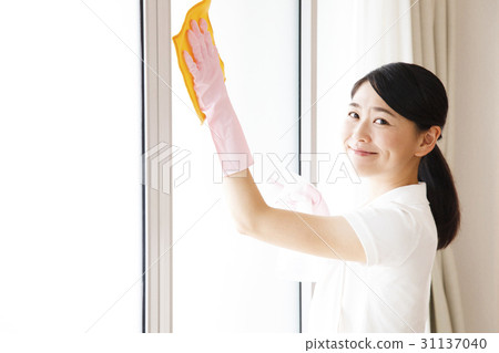 管家窗口擦家政機構房屋清潔清潔管家女人 31137040