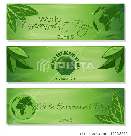 Set green banners for World Environment Day 31138311