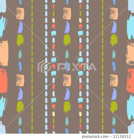 Brush stroke artistic seamless pattern 31138312