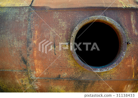 opened rusty manhole on orange fuel tank opened rusty manhole on orange fuel tank 31138433