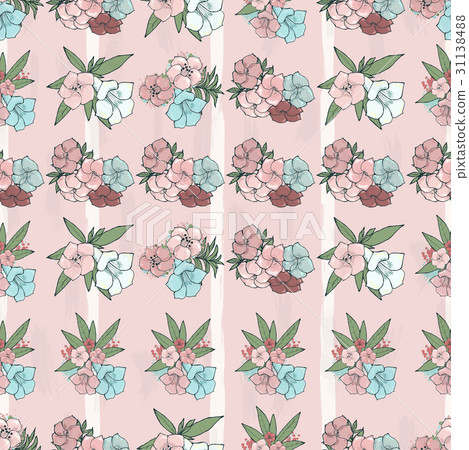Exotic colorful flowers set Exotic colorful flowers set 31138488