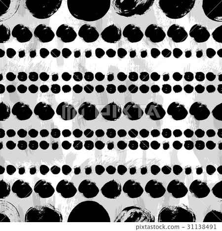 Seamless black and white hand drawn pattern Seamless black and white hand drawn pattern 31138491