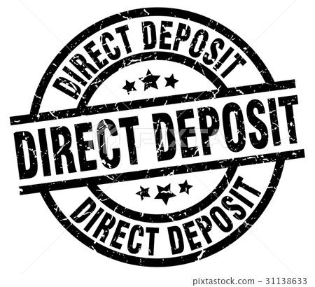 direct deposit round grunge black stamp direct deposit round grunge black stamp 31138633