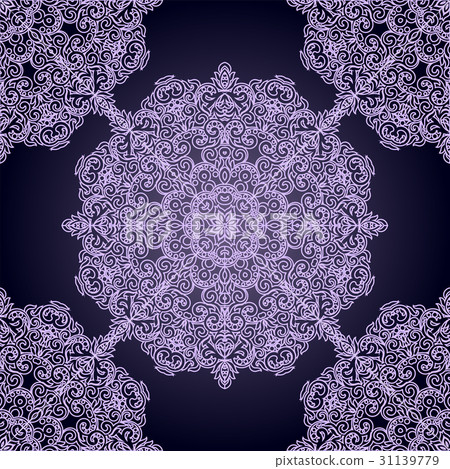 Seamless pattern with Lacy mandala in the Indian  31139779