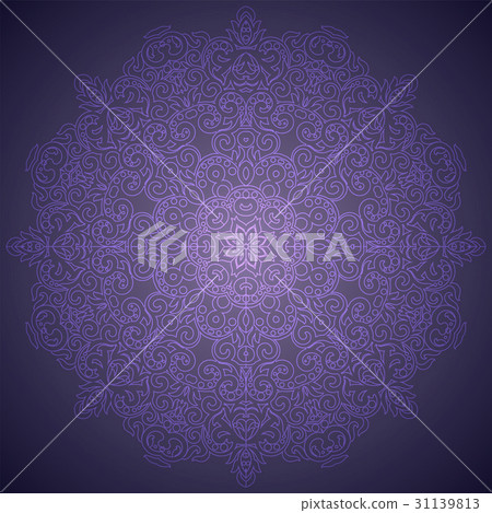 Invitation card with Lacy mandala in the Indian 31139813