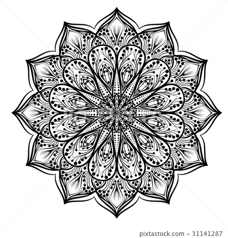 Adult coloring book illustration Lacy Mandala Adult coloring book illustration Lacy Mandala 31141287