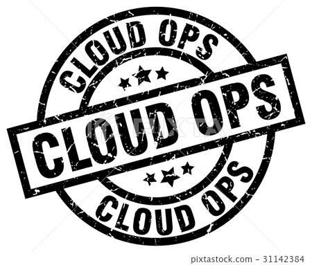 cloud ops round grunge black stamp cloud ops round grunge black stamp 31142384