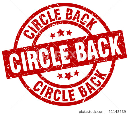 circle back round red grunge stamp 31142389