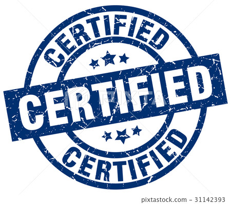 certified blue round grunge stamp certified blue round grunge stamp 31142393