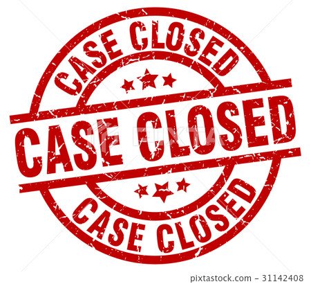 case closed round red grunge stamp case closed round red grunge stamp 31142408