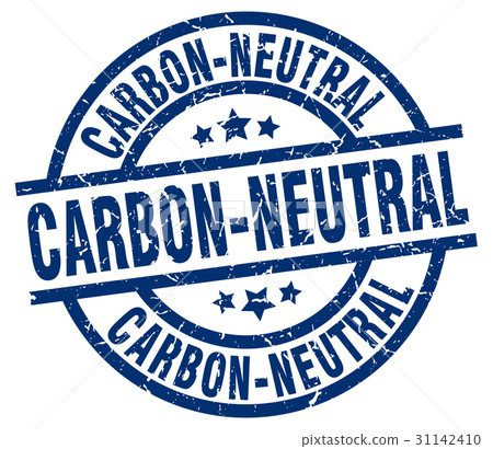 carbon-neutral blue round grunge stamp carbon-neutral blue round grunge stamp 31142410