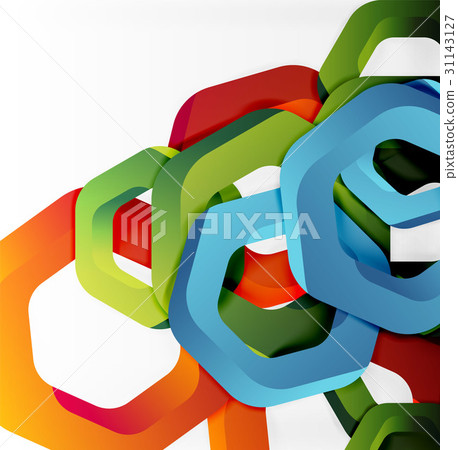 Overlapping hexagons design background Overlapping hexagons design background 31143127