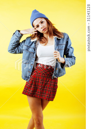 lifestyle people concept: pretty young school lifestyle people concept: pretty young school 31143128