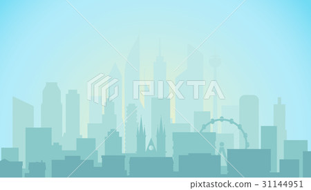 Modern cityscape in the morning Modern cityscape in the morning 31144951