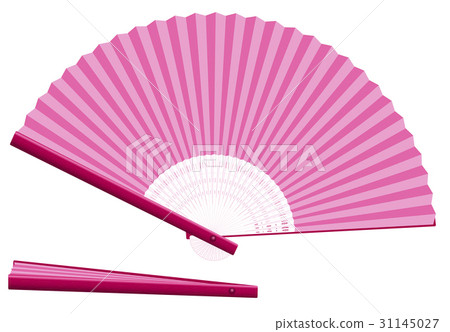 Pink Hand Fan Open Closed 31145027