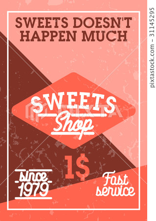 Color vintage sweets shop banner Color vintage sweets shop banner 31145295