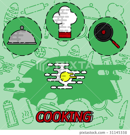 Cooking flat concept icons Cooking flat concept icons 31145338