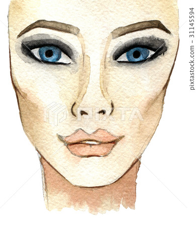 fashion woman face sketch