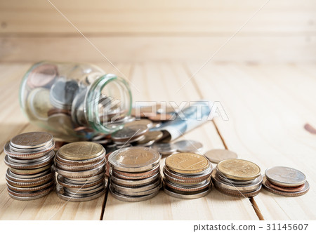 Saving money and account banking finance concept Saving money and account banking finance concept 31145607