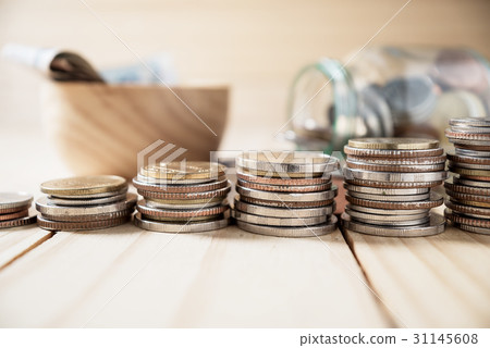 Saving money and account banking finance concept Saving money and account banking finance concept 31145608