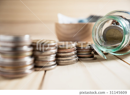 Saving money and account banking finance concept Saving money and account banking finance concept 31145609