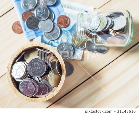 Saving money and account banking finance concept Saving money and account banking finance concept 31145616