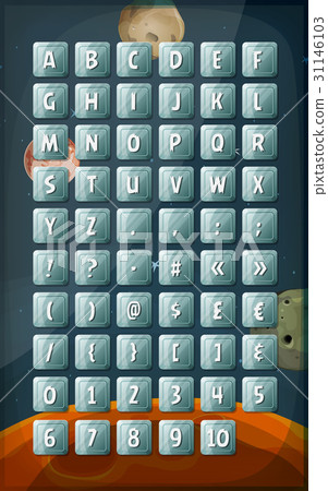 ABC Keyboard Buttons On Space Background ABC Keyboard Buttons On Space Background 31146103