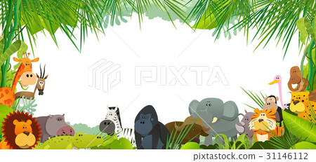Postcard With Wild African Animals 31146112