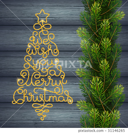 Holiday gift card with golden hand lettering We Holiday gift card with golden hand lettering We 31146265