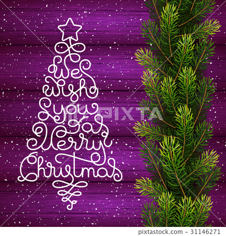 Holiday gift card with hand lettering We Wish You Holiday gift card with hand lettering We Wish You 31146271