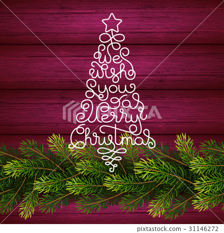 Holiday gift card with hand lettering We Wish You Holiday gift card with hand lettering We Wish You 31146272