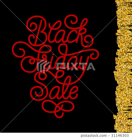 Holiday gift card with hand lettering Black Friday 31146303