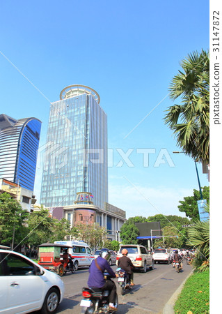 Phnom Penh business district Cambodia 31147872