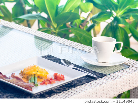 set of breakfast and coffee 31149045