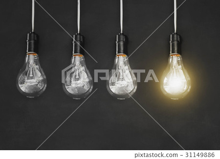 idea concept with light bulb and blackboard idea concept with light bulb and blackboard 31149886