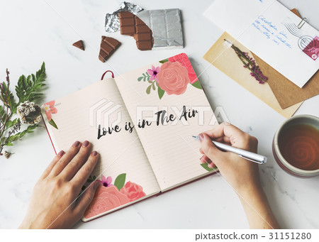 Love Fondness Flower Boarder Card Concept Love Fondness Flower Boarder Card Concept 31151280