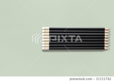 Black Sharp Wooden Pencils Studio Isolated Black Sharp Wooden Pencils Studio Isolated 31151782