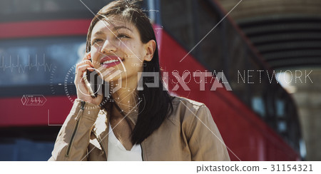 Online Communication Connection Hub Icon 31154321