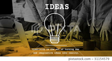 Creative Thinking Lightbulb Icon Sign 31154579