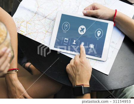 Travel Navigation Tech Trip Word 31154953