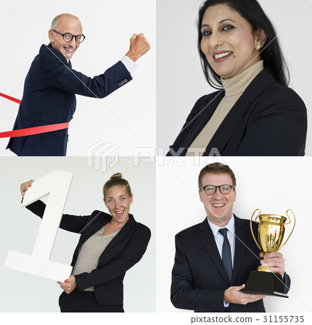Collection of business people success and achievement 31155735