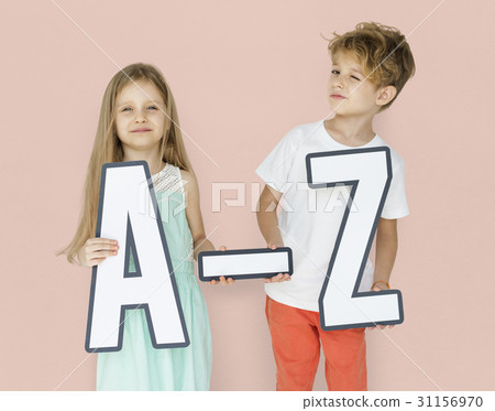 Little Children Holding A-Z Papercraft Little Children Holding A-Z Papercraft 31156970