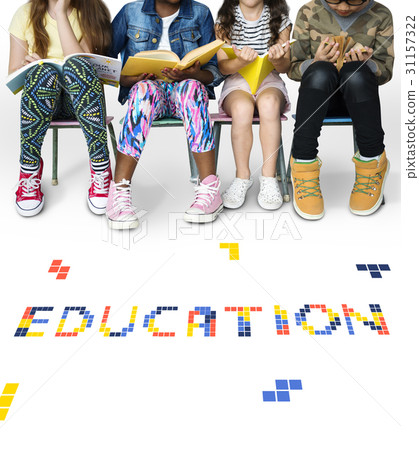 8 bit words illustration of eudcation knowledge 8 bit words illustration of eudcation knowledge 31157322