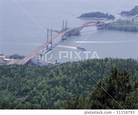 Samchonpo Grand Bridge, Choseang Grand Bridge, Hallyeo Marine National Park, Sacheon City, Gyeongnam Samchonpo Grand Bridge, Choseang Grand Bridge, Hallyeo Marine National Park, Sacheon City, Gyeongnam 31158793