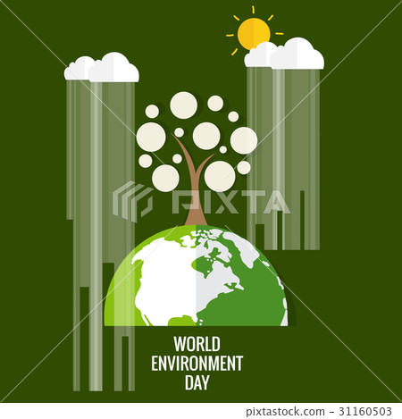 World environment day concept. Green Eco Earth. Vector illustration 31160503