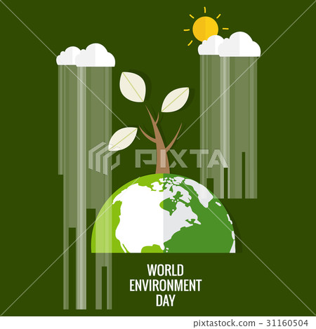 World environment day concept. Green Eco Earth. Vector illustration World environment day concept. Green Eco Earth. Vector illustration 31160504