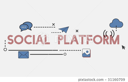Technology social media connection icons 31160709