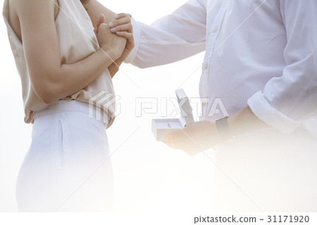 A man is giving a ring to propose his love. A man is giving a ring to propose his love. 31171920